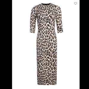 Delora Fitted Mock Neck Midi Dress